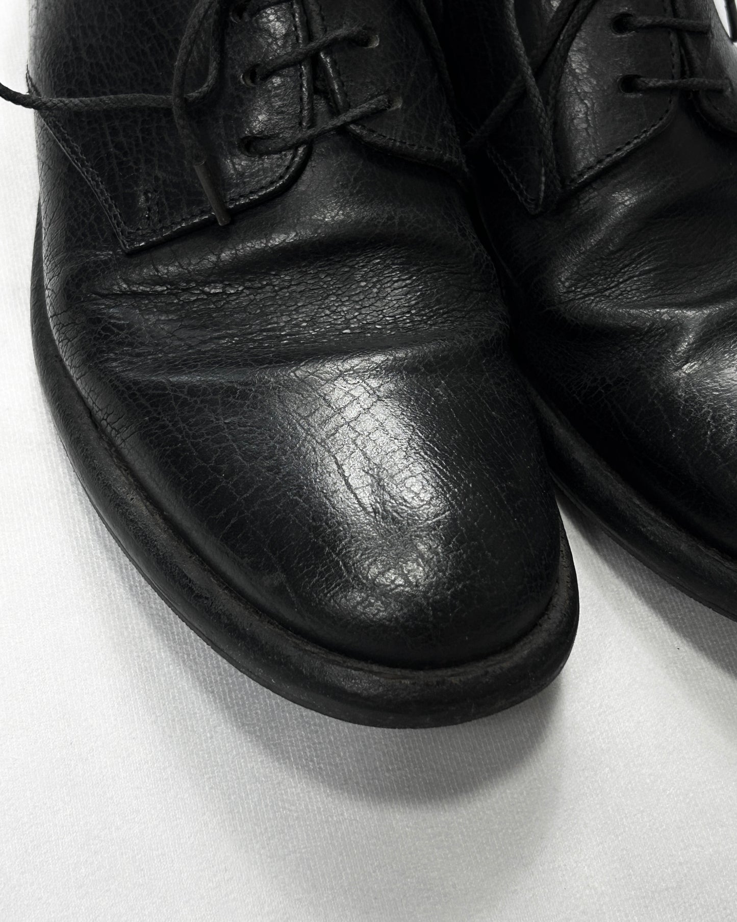 10sei0otto Cracked Leather Derby Shoes Size 10