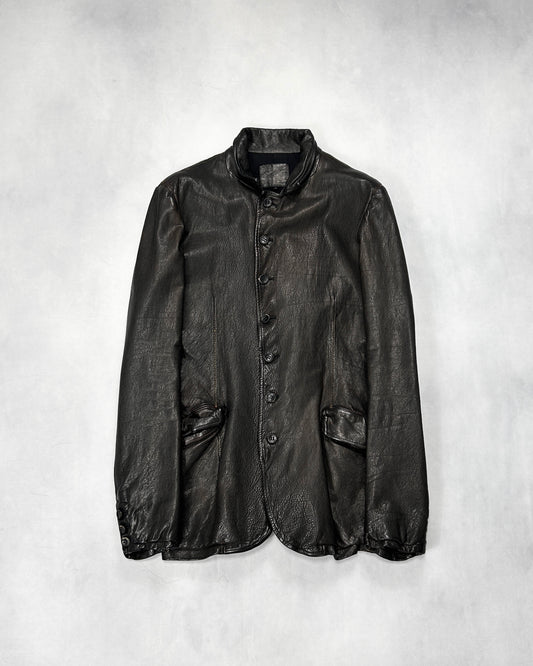 Isamu Katayama Backlash Garment-Dyed Leather Jacket Size M