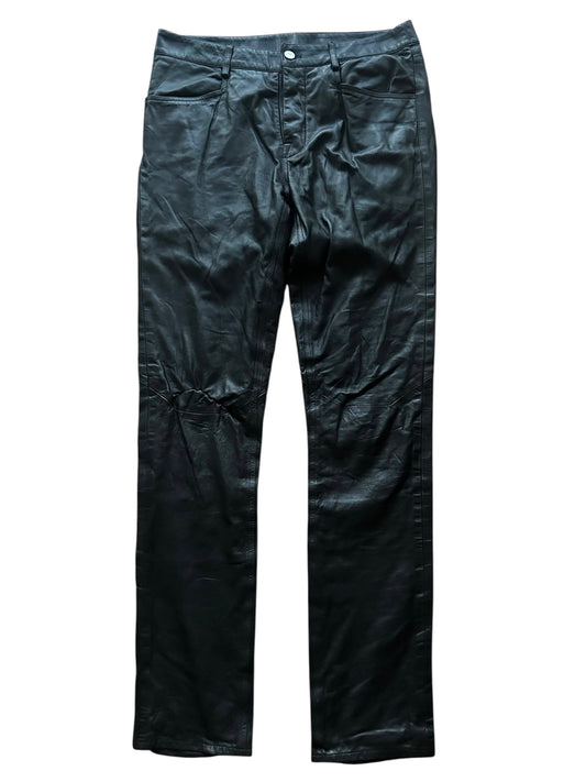 Rick Owens FW24 Leather Tyrone Cut Slim Pants