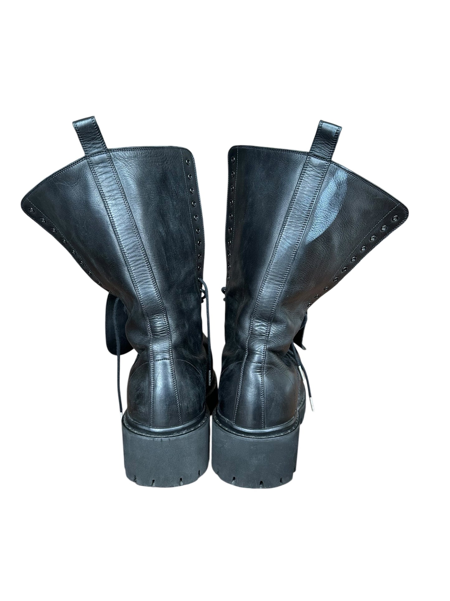 Balenciaga Black Stomper Long Boots Size EU 41