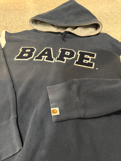 Bape Navy Pullover Hoodie Size L