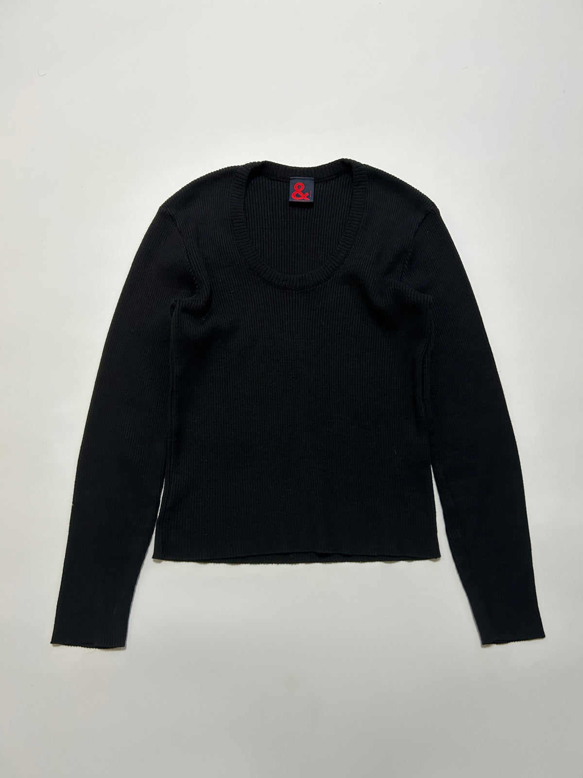DOLCE&GABBANA 2000s Ribbed Knit Sweater Black Size 44