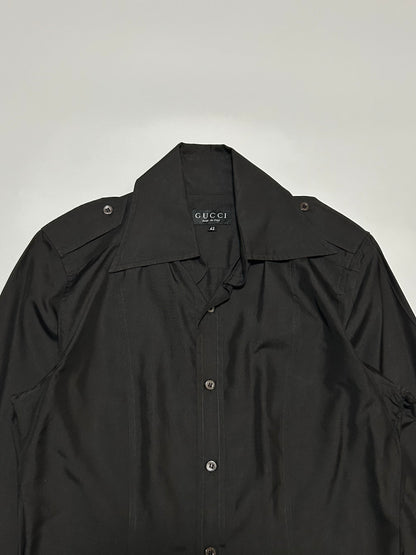 GUCCI Tom Ford AW96 Silk Shirt Black Size M