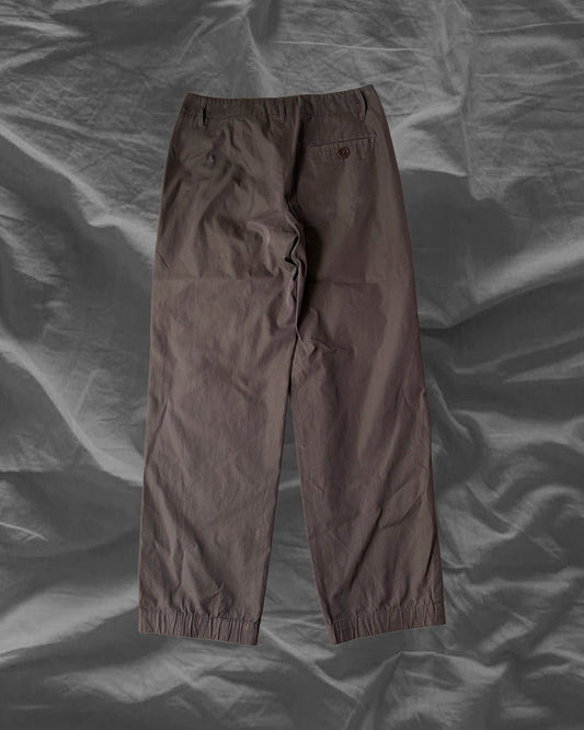 DIRK BIKKEMBERGS 90s-00s Silk-Blend Pants Khaki Size 44
