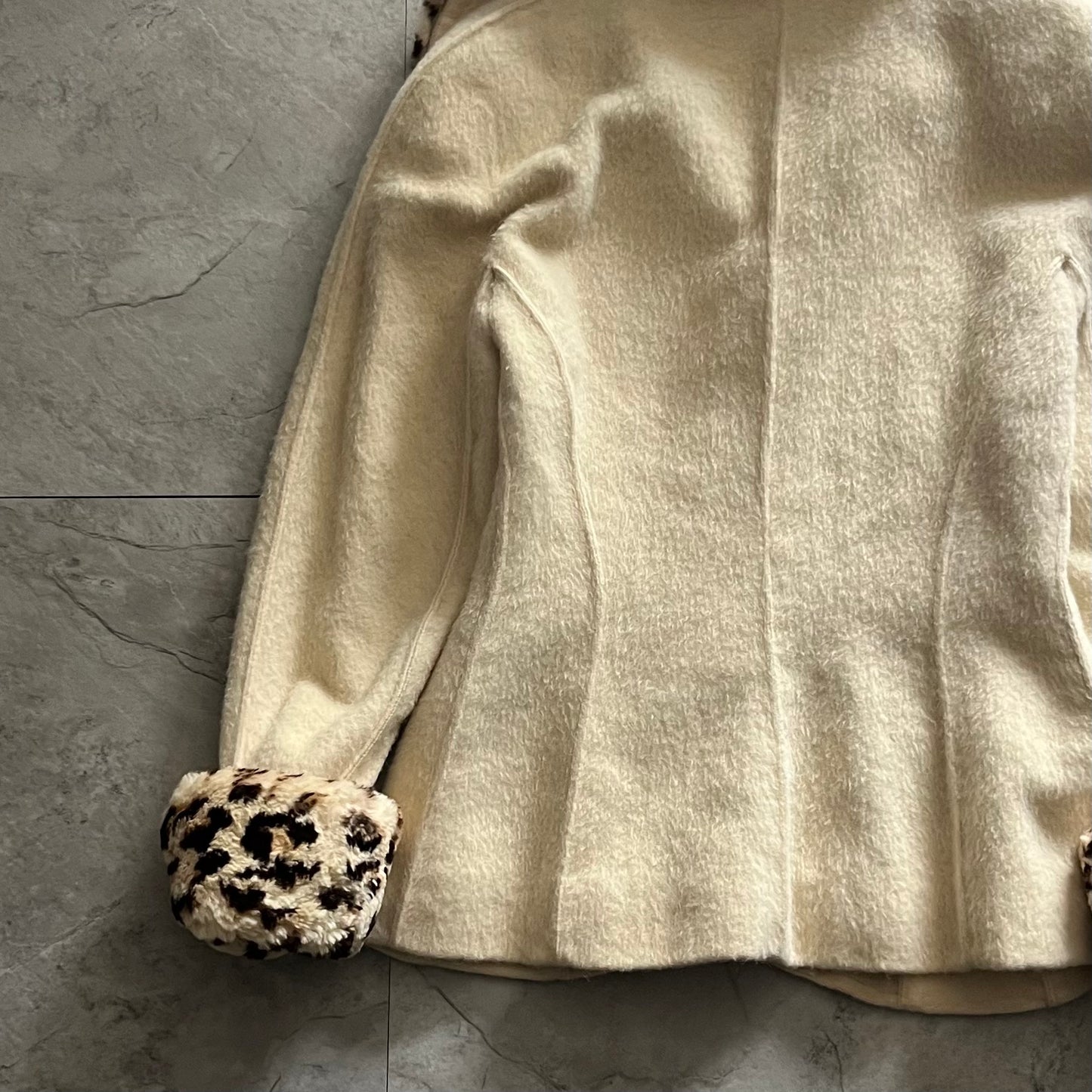 Junko Shimada Beige Leopard Jacket Size XS