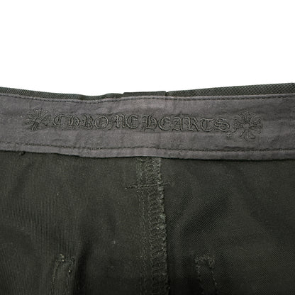 CHROME HEARTS Black Silver 925 Double Work Pants Size 32
