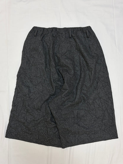 Yohji Yamamoto Y's Gray Wool Blend Shorts Size 2