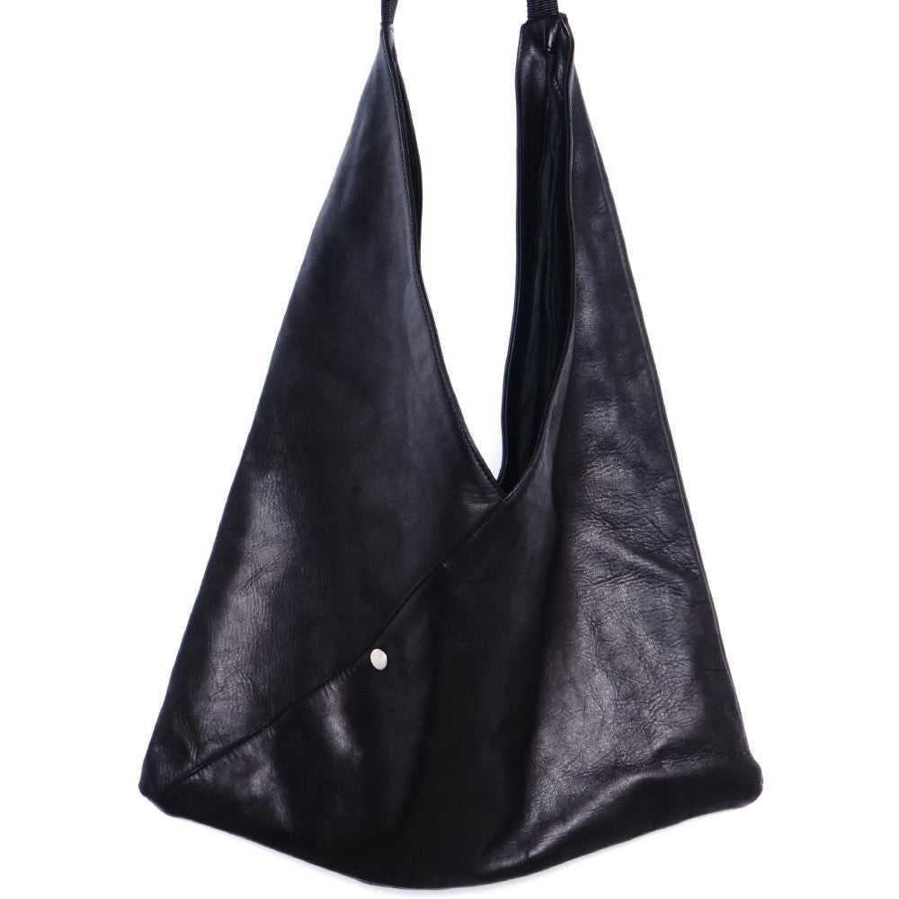 RIPVANWINKLE Leather Triangle Shoulder Bag Black Size F