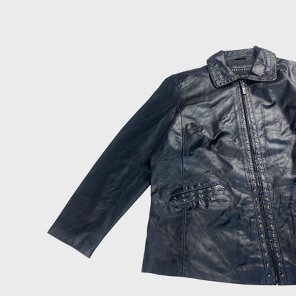 BERNARDO Leather Jacket Black Size L