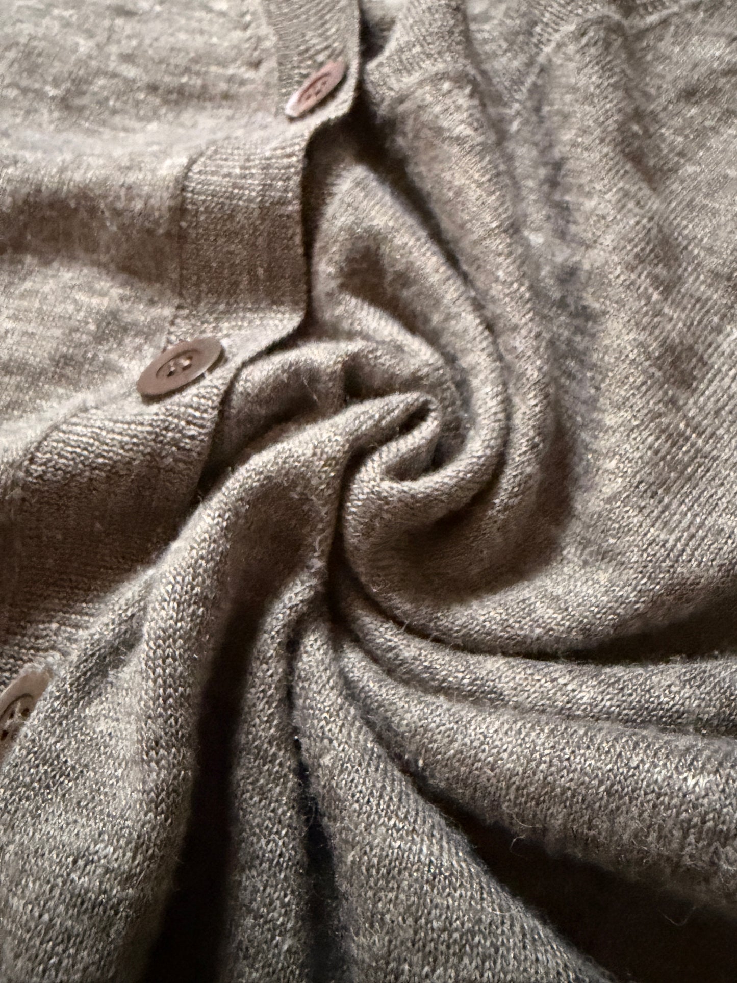 DRIES VAN NOTEN 2000s Wool Linen Gold Thread Cardigan Size S