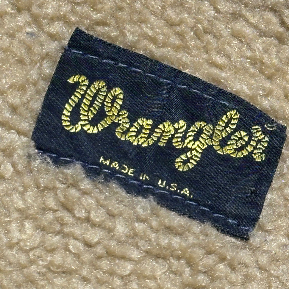 WRANGLER 70s Vintage Indigo Denim Fleece Jacket Size 36