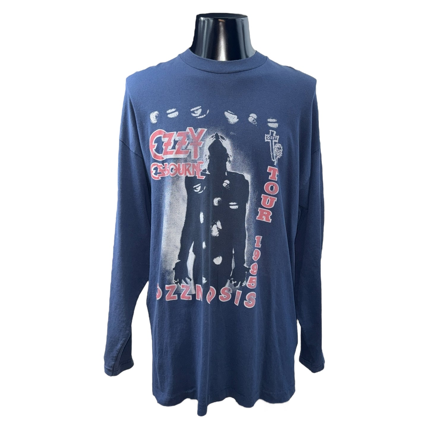 Ozzy Osbourne 95 Ozzmosis Tour Long Sleeve T-Shirt Blue Size XL