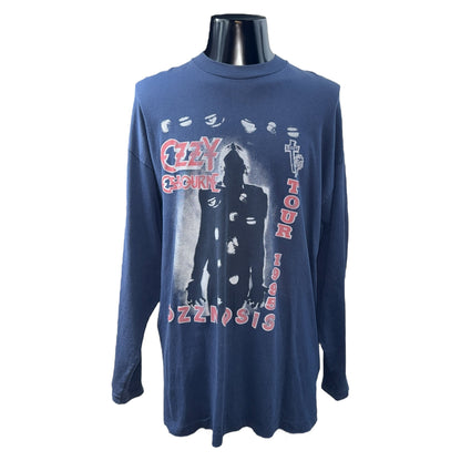 Ozzy Osbourne 95 Ozzmosis Tour Long Sleeve T-Shirt Blue Size XL