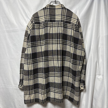 ISSEY MIYAKE 90s Cotton Check Band Collar Shirt Size L