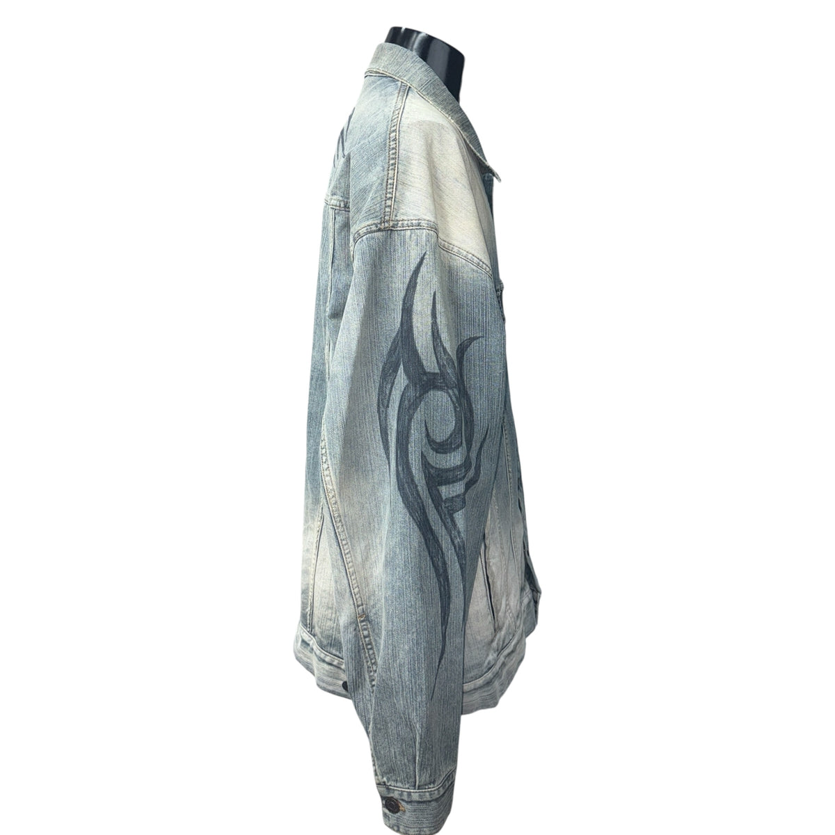 Balenciaga 24 Summer Tattoo Denim Jacket Size L