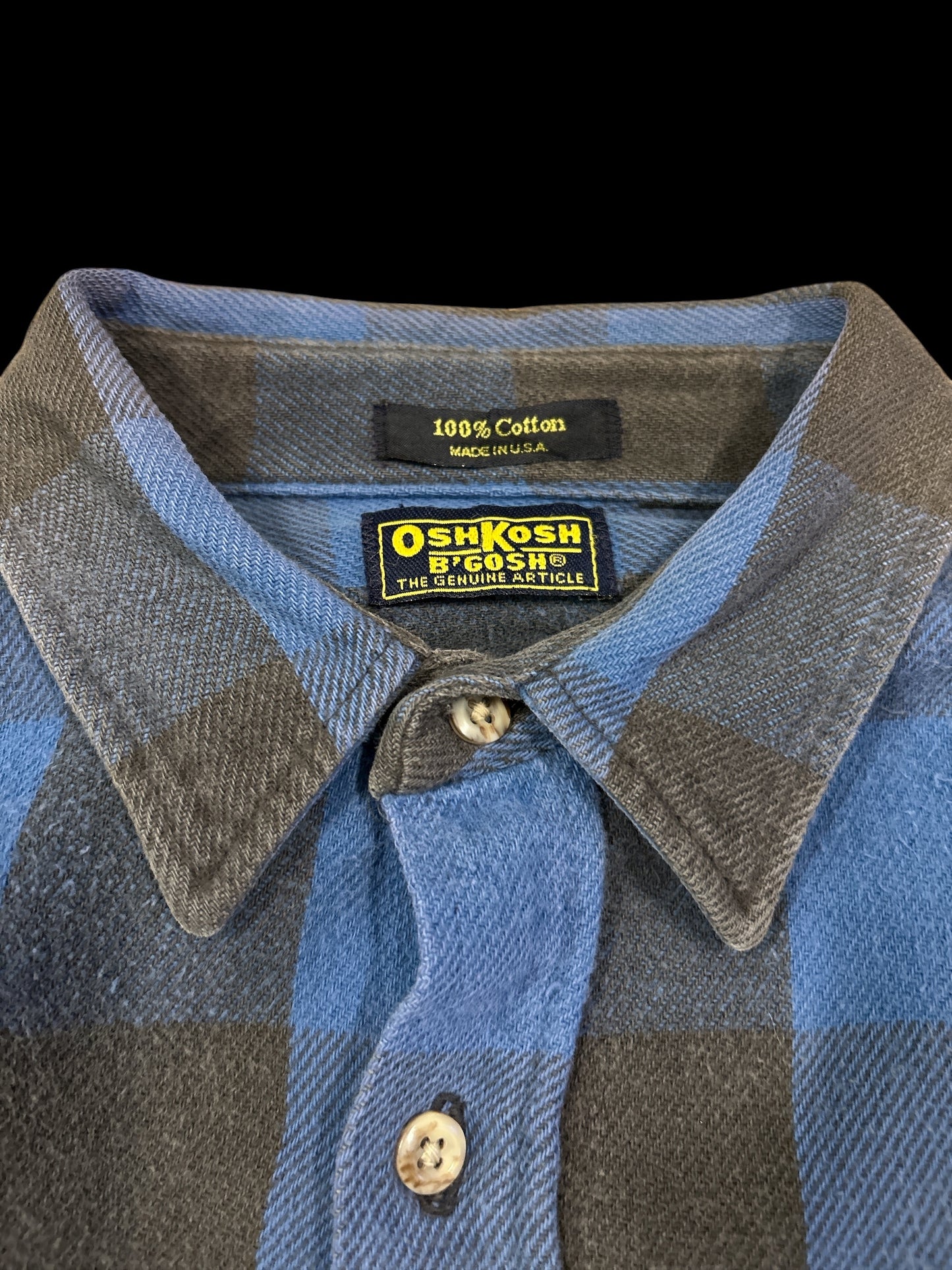 Black check shirt x Black check shirt 90s OshKosh Blue