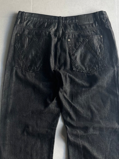 Sean John Black Wide Denim Jeans Size 40