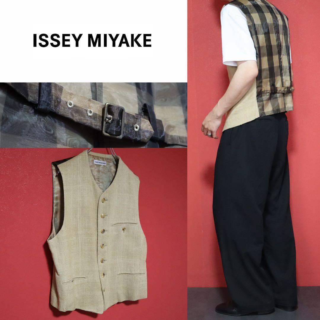 ISSEY MIYAKE MEN 97AW Archive Silk Check Vest Size L