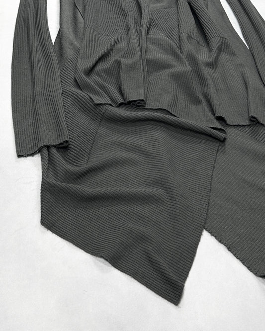 Rick Owens F/W13 PLINTH Merino Wool Drape Cardigan Size 48
