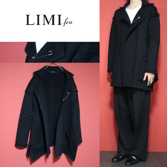 Limi Feu Inside-Out Safety Pin Deconstructed Coat Size 2