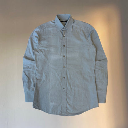 GUCCI 2000s Cotton Stand Collar Jacket Blue-Grey Size M