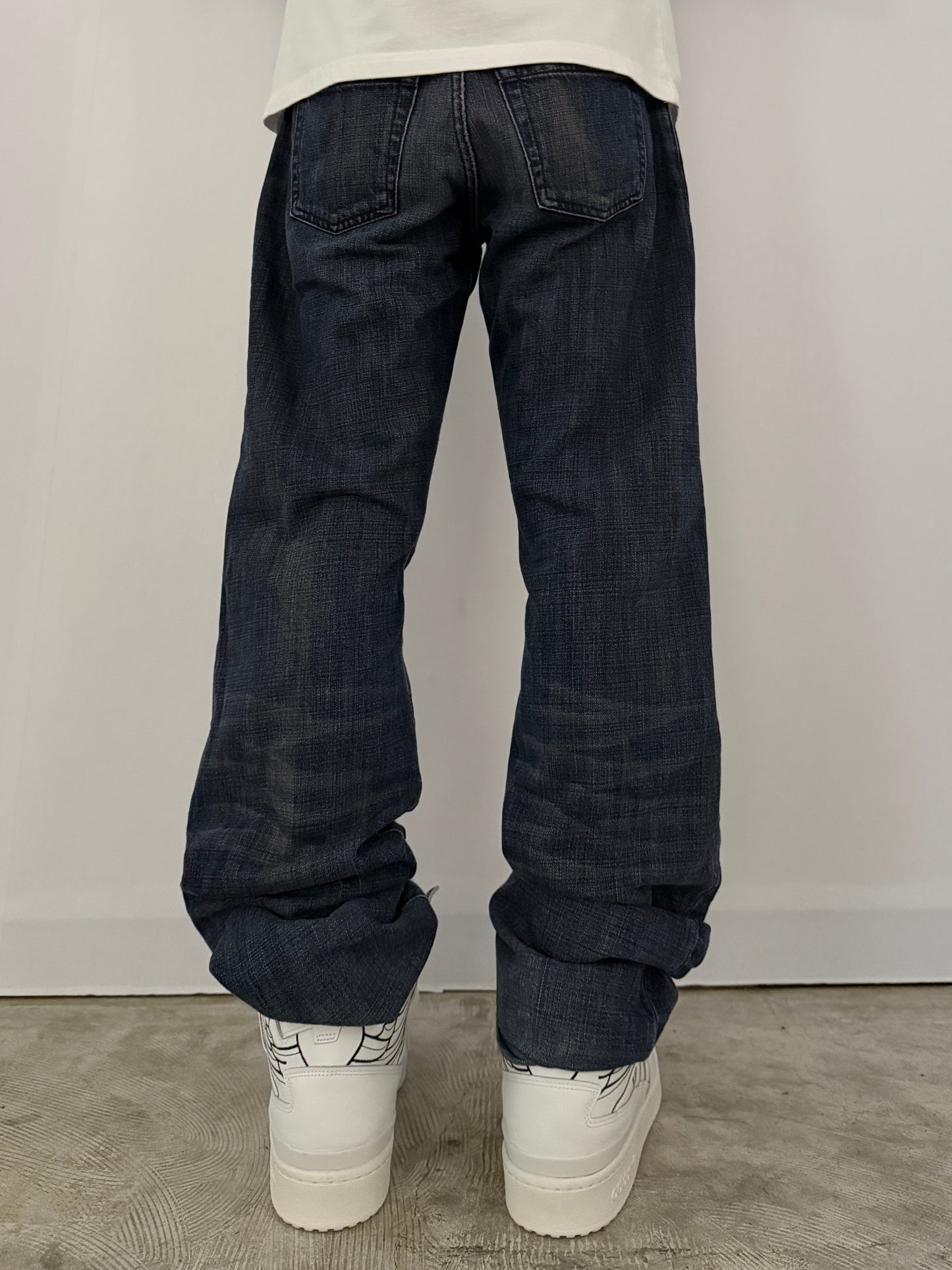 Emporio Armani Bleach Fade Blue Denim Jeans Size 30
