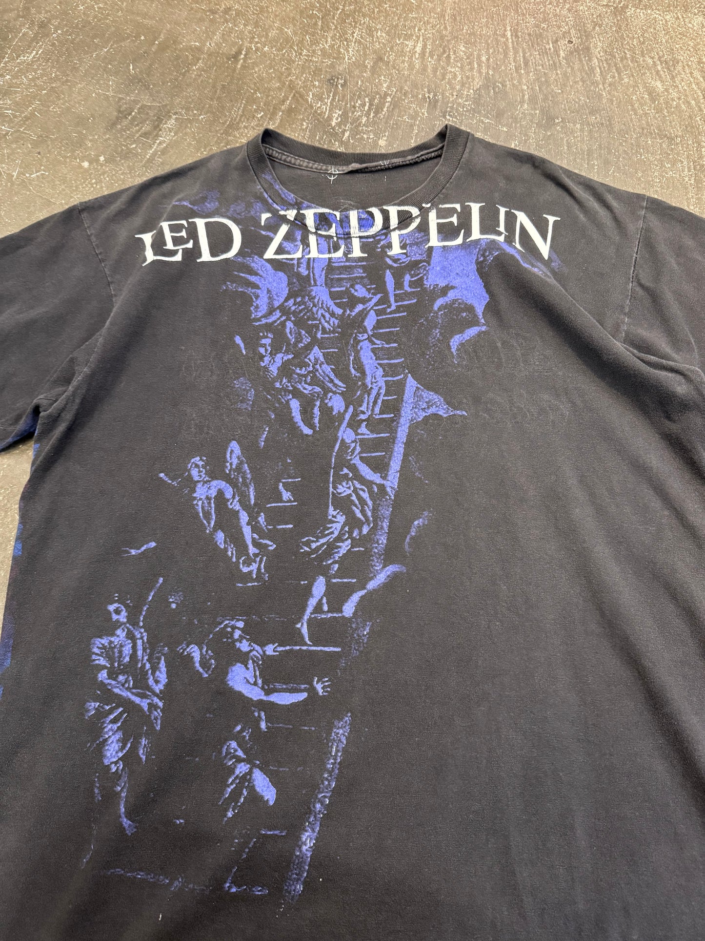 Led Zeppelin Pink Floyd Marilyn Manson PRINT T-Shirt Size L