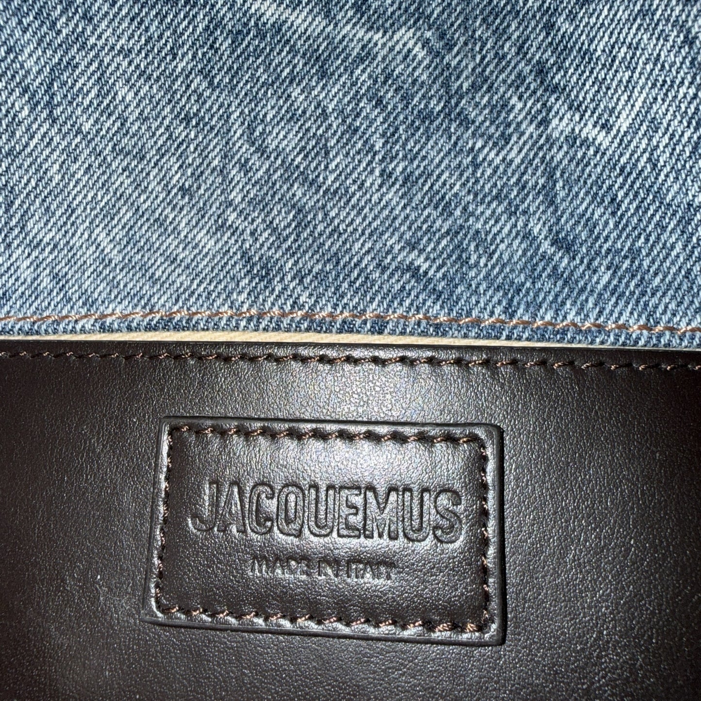 JACQUEMUS Le Bambimou Denim Padded Bag