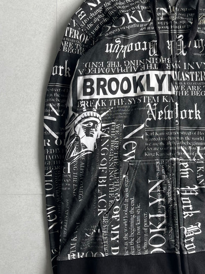 Karl Kani Black Zip Hoodie Size L