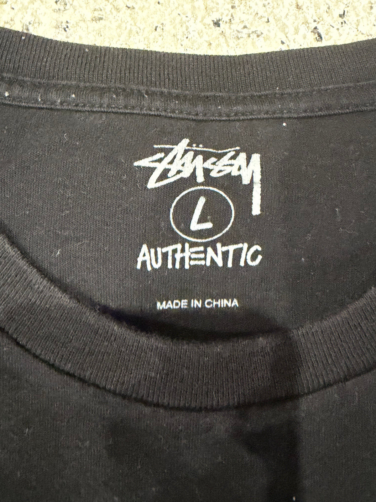 STUSSY Masterpiece T-Shirt Black Size L