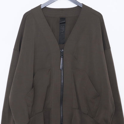 THE VIRIDI-ANNE 24SS Nylon Smooth Zip Cardigan Gray Size 3