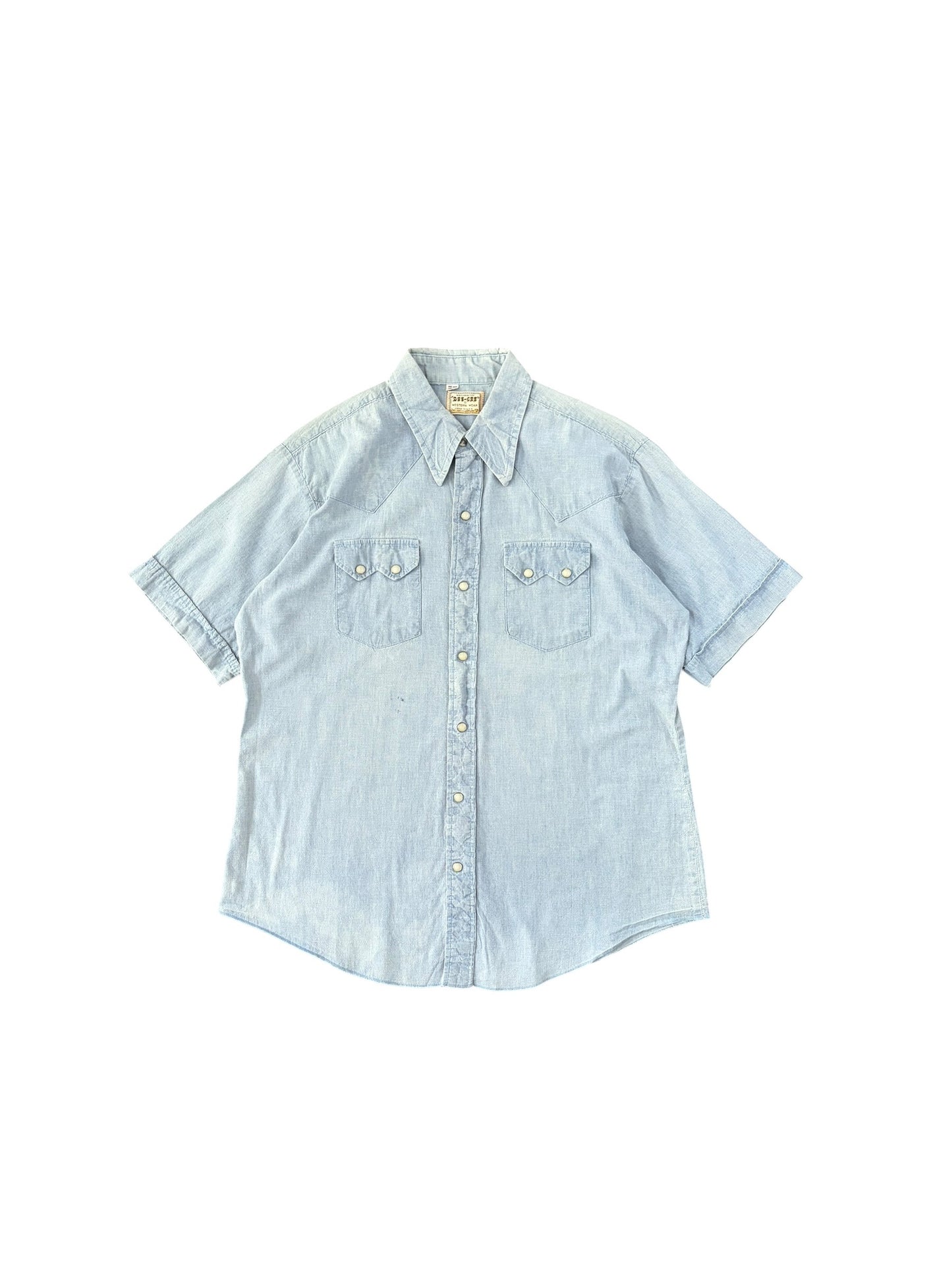WASHINGTON DEE CEE 70s Vintage Western Chambray Size 16