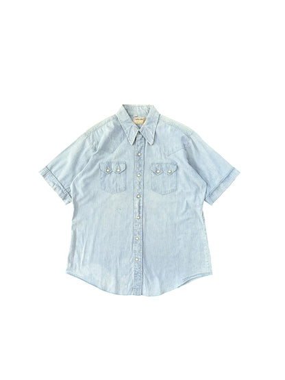 WASHINGTON DEE CEE 70s Vintage Western Chambray Size 16