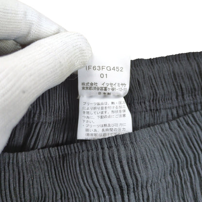 FETE ISSEY MIYAKE Pleats Long Skirt Black Polyester Size 01