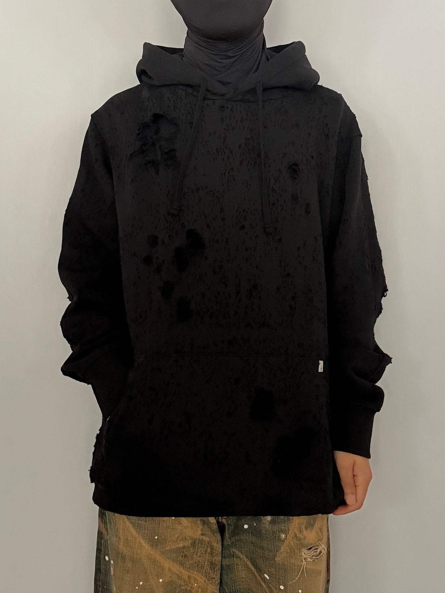 Alyx Damaged Black Hoodie Size XL