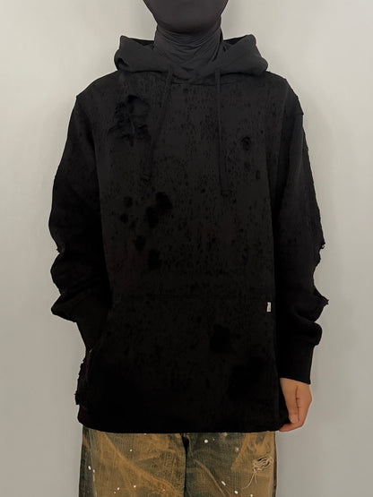 Alyx Damaged Black Hoodie Size XL