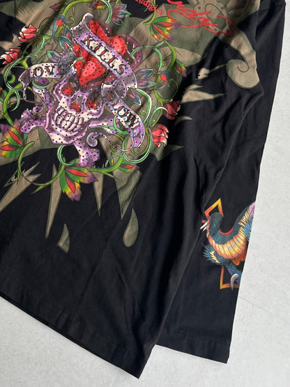 Ed Hardy Skull Long Sleeve Tee Black Size XL