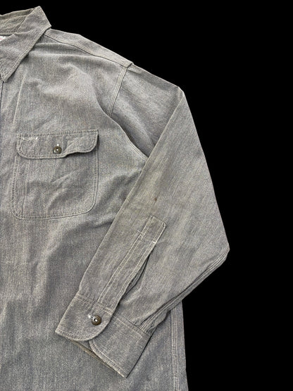 SUPER BIG-MAC 40s Black Chambray Shirt Size XXL