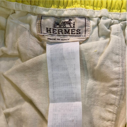 HERMES Vibrant Yellow Luxurious Jogger Pants Size 32