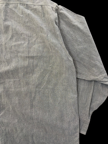 SUPER BIG-MAC 40s Black Chambray Shirt Size XXL