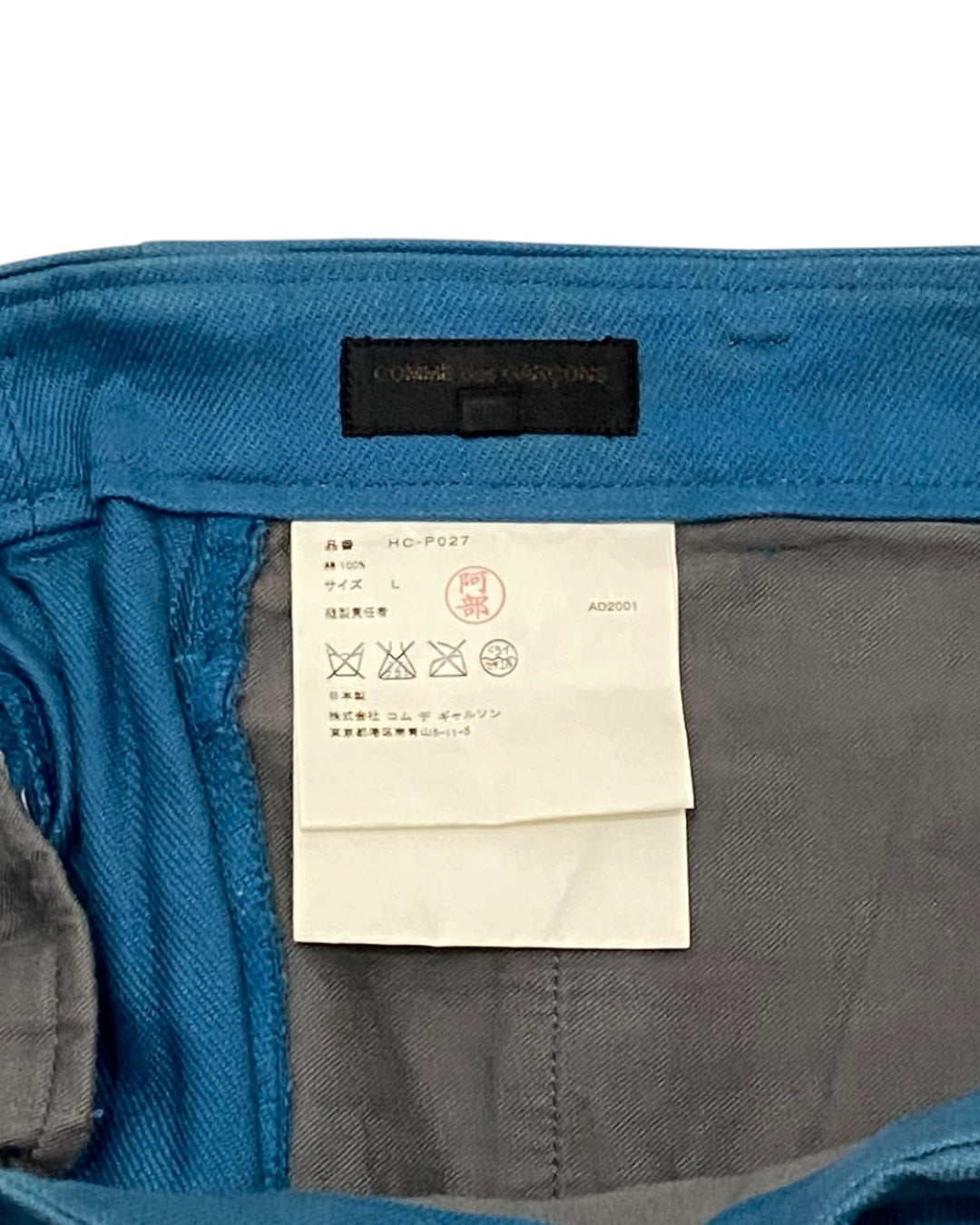 COMME des GARÇONS HOMME PLUS Pants Blue