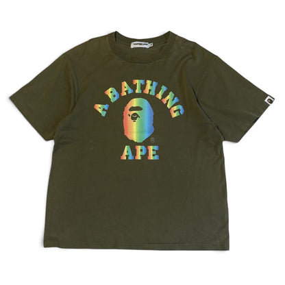 A BATHING APE College Logo S/S T-Shirt Size M
