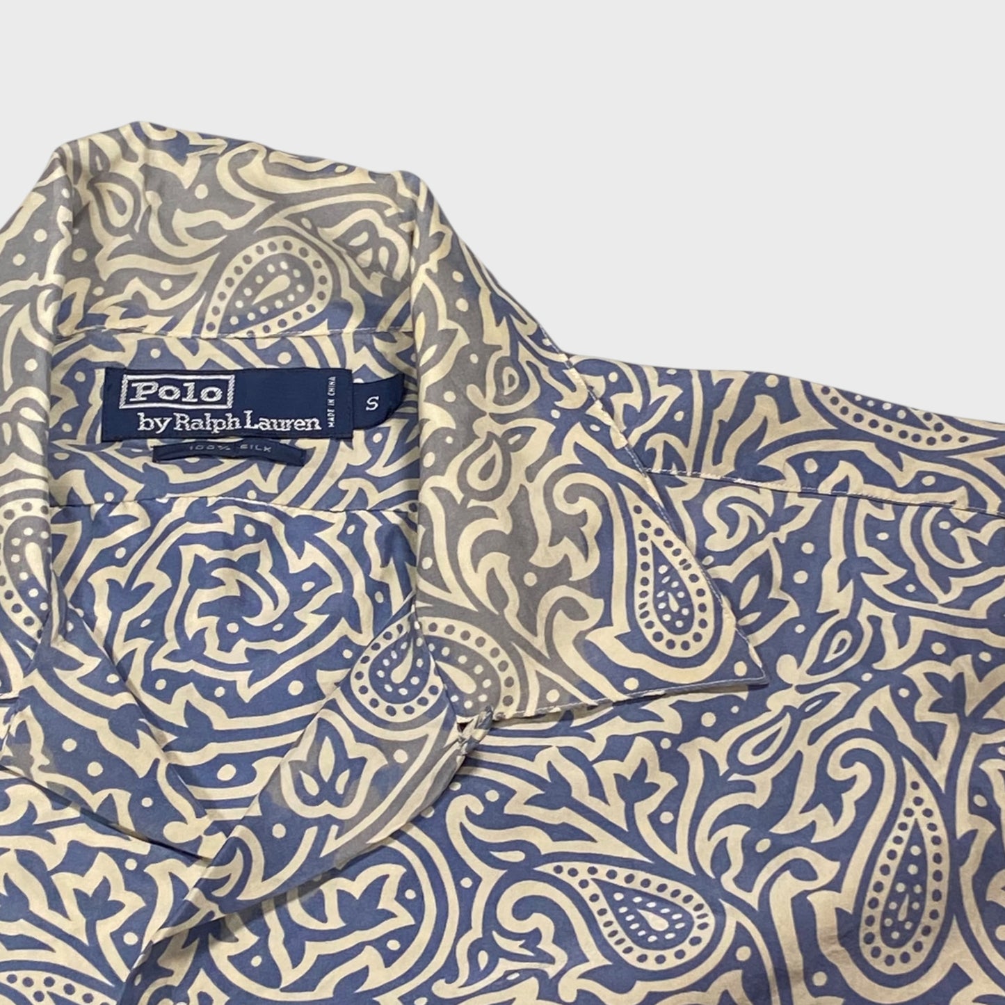 Polo by Ralph Lauren 90s Patterned Silk Shirt Size S