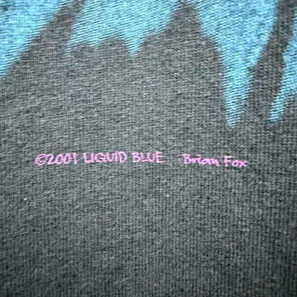 LIQUID BLUE 00s Green Dragon All Over Print T-Shirt Size L
