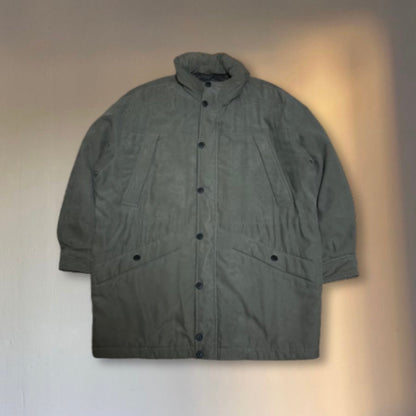 Christian Dior Khaki Military Quilted Hooded Coat