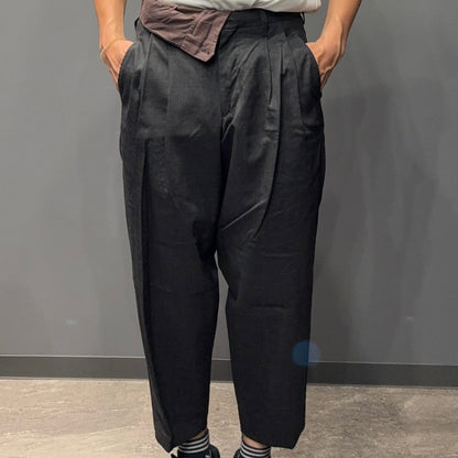 kolor 21SS Asymmetric Wool Cropped Pants Gray Size 2