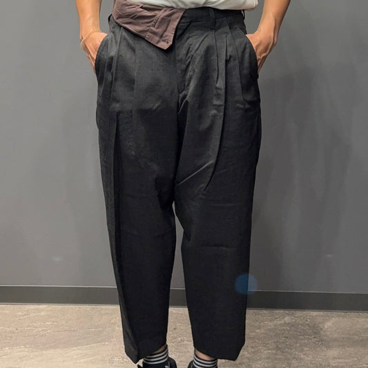 kolor 21SS Asymmetric Wool Cropped Pants Gray Size 2