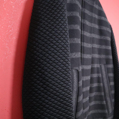 N21 Black Paneled Sleeve Zip-Up Coat Size M