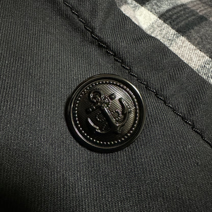 sacai 22AW Black Multi-Button Bal Collar Coat Size 4