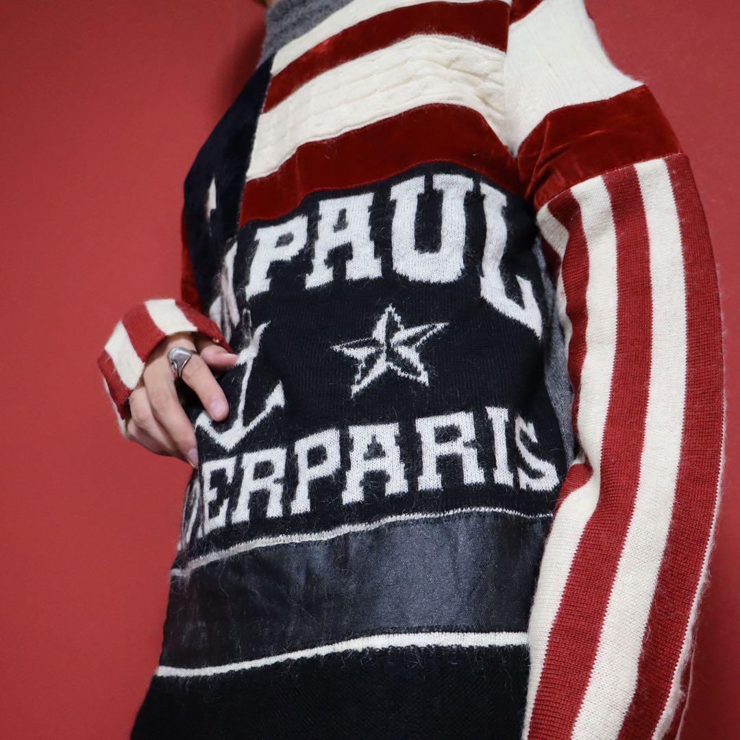 Jean Paul Gaultier HOMME Coated Paneled Knit Size 48